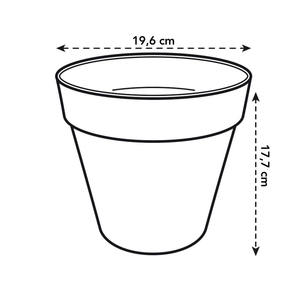elho Loft Urban Round 20 - Flower Pot for Outdoor - Ø 19.3 x H 17.5 cm - Purple/Lavender Lilac — view 5