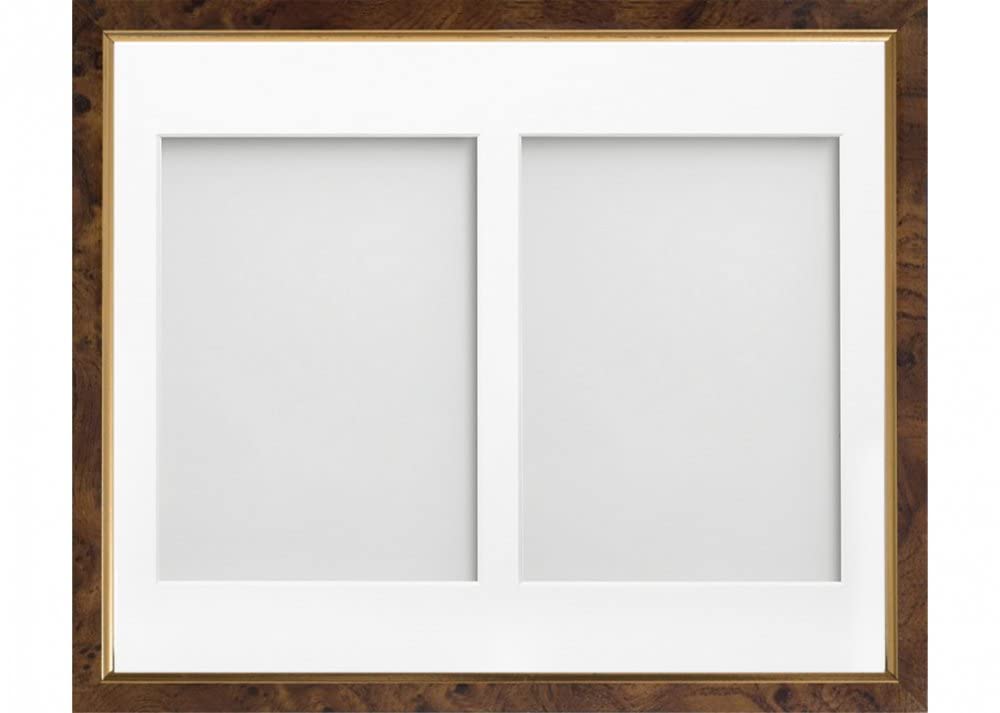 Frame Company Drayton Multi Aperture Photo Frame, Walnut, 14x11 for 8x6 inch (x2)