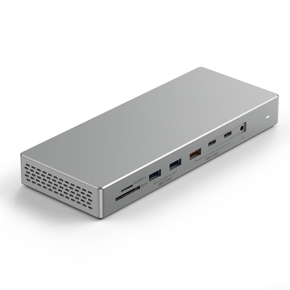 Base Docking 4K 60Hz 4 Pantallas Aleación Aluminio