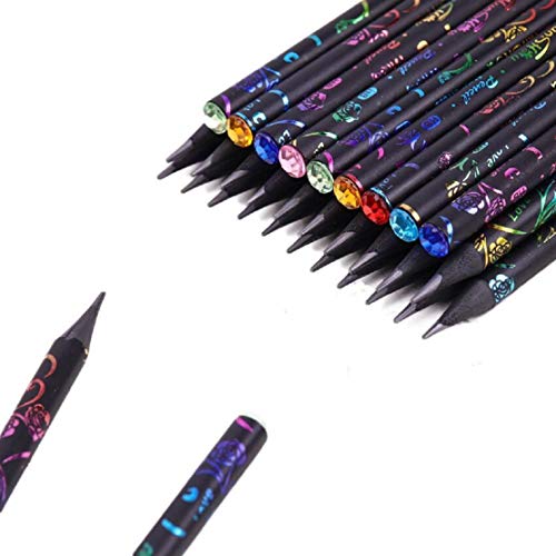 6 Musik Bleistifte HB - Mit Klavier & Noten Design, Geschenk Für Musiker & Musikstudenten