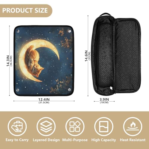 Bolsa de viaje para herramientas de cabello para mujer con tapete resistente al calor removible, impermeable, para plancha, rizador y secadora miniatura 4