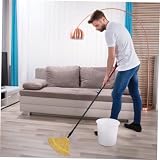 Healeved 1kawałek Mop z Włókna Bawełnianego Do Czyszczenia Wymienny Wkład Do Mopa i Trwały Idealny Podłóg Drewnianych Płytek i Wanien Żółty