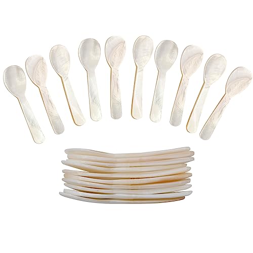 Zudksuy 20Pcs Caviar Spoons Shell Spoons Mother Of Pearl Spoons Mask Spoontea Spoons Dessert Spoons Suitable For Caviar thumb #2