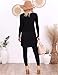 Popana Womens Long Sleeve Tunic Tops to Wear With Leggings Loose Fit Plus Size Dressy Casual XL Black