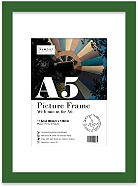 A2 Black Picture Frame, Fits A2 (42 x 59.4cm - 16.5 x 23.4in) Poster, Photo, or Print. Portrait and Horizontal Wall Hooks