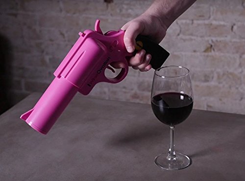 Wineovation Electric Gun Wine Opener (Pink) Wno-01P - Open Your Wine Bottle Fast And Without Hassle - Perfect Automatic Corkscrew For Gun Enthusiasts And Wine Lovers #TOP5