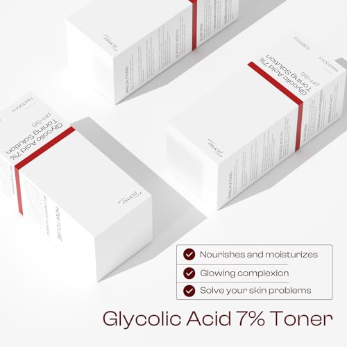 Glycolic Acid 7% Exfoliating Toner: Glycolic Acid Toning Solution Which Soothes and Hydrates The Skin 100ml