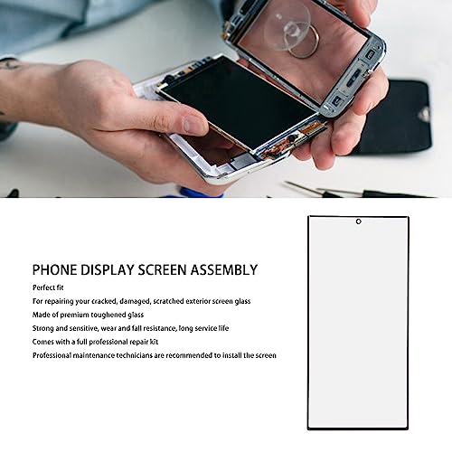 Assemblage d'écran de téléphone de remplacement en verre pour lentille extérieure avant S23 Ultra