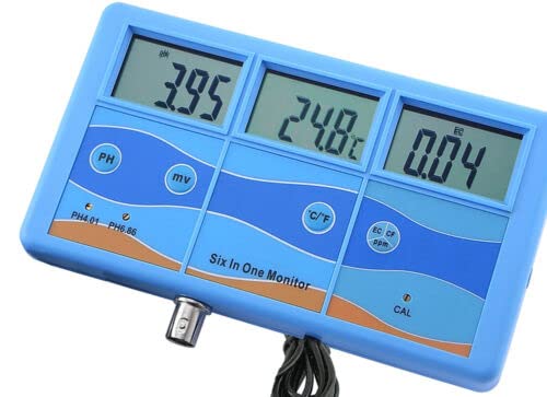 Multi-Function Water Quality Monitor, pH/°C/°F/ORP/EC/CF/TDS Meter Tester