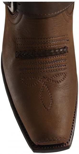 Loblan Boots 641 Original Classic Square Toe Brown Leather Biker Bike Cowboy Western