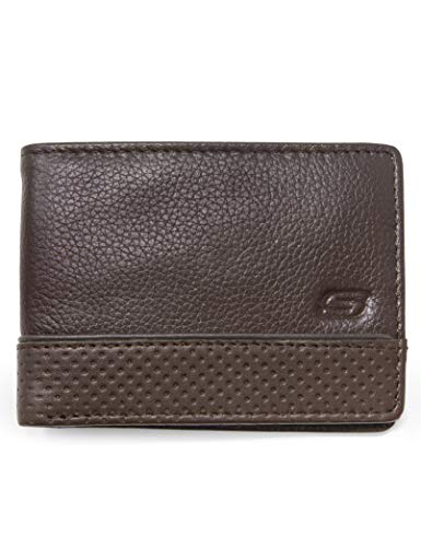 Skechers Portefeuille pour Homme en Cuir RFID - Noir Élégant