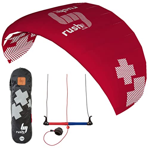 HQ4 Rush Pro 250 R2F Trainer Kite Kiteboard Power Surf Kitesurf Beach Beginner, Red, Variable
