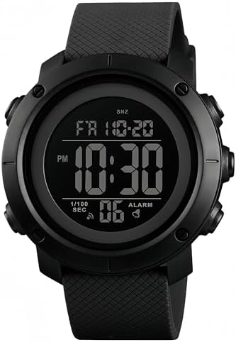 SNE Big Boys Watch Digital Sports Waterproof Military Back Light Teenager Watch (Black) 1426