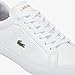 Lacoste Women's Powercourt Sneaker, White/Burgundy, 5