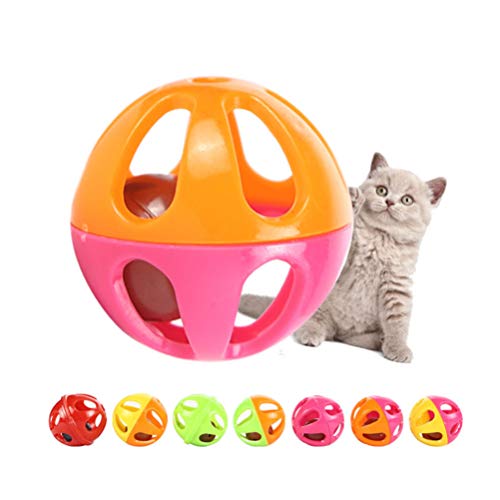 POPETPOP 50pcs Cat Bell Ball Toy for Cats Cat Training Ball Cat Energy Toys Cat Craft Toys Bulk Toys Two-Color Toys Pet Playing Ball Cat Toys Interactive Round Pet Ball Hamster
