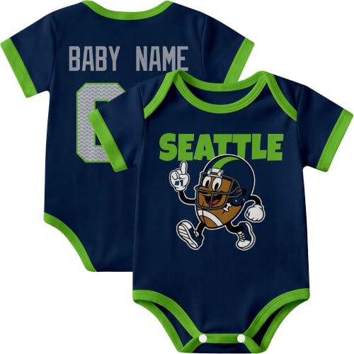 Image of KREDE Baby Clothes Custom Short Sleeves for Baby Boy Gifts | Custom Bodysuit with Number Name Gifts for Baby