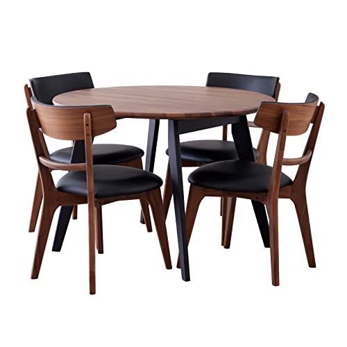 丸 ダイニングセット 100cm 5点