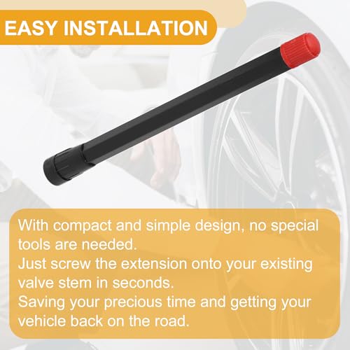 Image of 10pcs 125mm Tire Valve Extension Universal Plastic 180 Degree Tyre Valve Stem Extender for Car Motorcycle RV Truck Bike