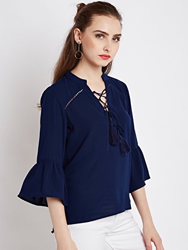 Image of RARE Women Navy Blue Solid Top