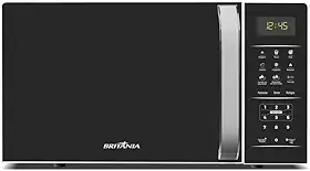 Micro-ondas Britânia 20 Litros 1100W Limpa Fácil Preto e Branco BMO23 220V