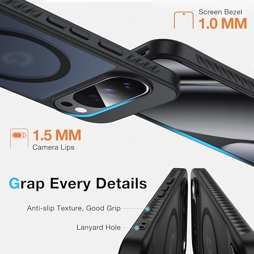 Image of for Google Pixel 10 Pro XL Case with MagSafe [Invisible Kickstand] [Charge While Standing] [Military Shockproof]Translucent Matte Soft Silicone Bumper for Pixel 10 Pro XL Phone Case Slim, Black