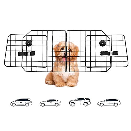 Erytlly Dog Car Barriers, Dog Barrier For Suv, Vehicles, Dividers, Dog Barrier For Car Heavy Duty Wire Adjustable Car Dog Barrier With Front Seat Mesh Pet Barrier Net Organizer (Black) #TOP1