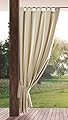 Eurofirany GARDEN Tenda de Esterni con Passanti - 1 Pezzo. Tende impermeabili per Terazze, Tenda per Gazebo Pergolata Patio Balcone, Protezione Solare e Privacy, 155x220 cm, Beige Chiaro
