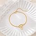 NECOCY Couple Love Knot Initial Bracelets for Women Trendy Dainty Statement 14K Gold Plated Letter G Charm Bracelet Jewelry Cute Simple Fashion Chain Women's Bracelets Gift