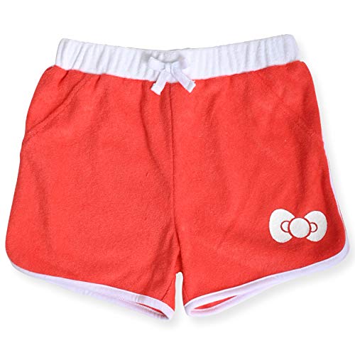 Hello Kitty Girls 2-Piece Fashion Tee Shirt And Active Short Set With Tie Front Top And Fashion Dolphin Shorts Summer Clothes For Little Girls (Coral, 4T) #TOP2