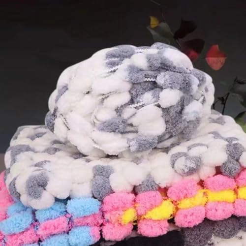 1 Roll 130 g Approx. 28 m Thick Wool Yarn Pom Pom Ball Wool Knitting Wool Yarn Plush Ball Yarn - Image 3