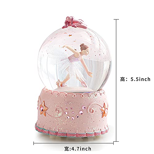 Love For You Gift Wrapped Music Box Ballet Dancer Color Changing Led Light Musical Ballerina Snow Globe For Baby Girls Kids Women Mom Daughter Granddaughter Friends Female Birthday #TOP2