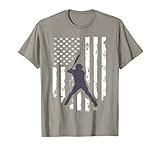 American Flag Baseball Shirt Cool Distressed Jersey Gift Tee T-Shirt