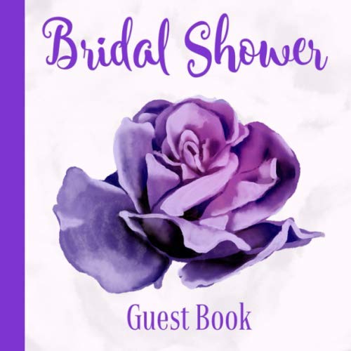 Bridal Shower Guest Book: Purple Floral Theme | Advice and Well Wishes Messages for the Bride | Unique Guestbook Keepsake with Gift Log & Photo Book (Perfect Gifts for Bride-to-Be)