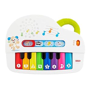 Fisher-Price GFK01 – Babys erstes Keayboard, mit Liedern, Lichtern und Geräuschen, Babyspielzeug ab 6 Monaten