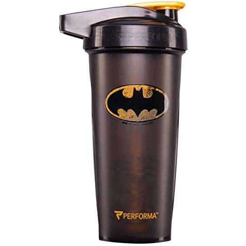 Proteínas, PerfectShaker Performa ACTIV DC Comics & Justice League Series Botella coctelera de proteínas de 28 onzas, la mejor botella sin fugas con tecnología de mezcla...