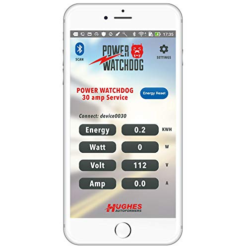 Image of Power Watchdog PWD30 Bluetooth Surge Protector, 30A, Portable, 14 Inch | Portable 14-inch design with Bluetooth connectivity for reliable on-the-go RV surge protection.