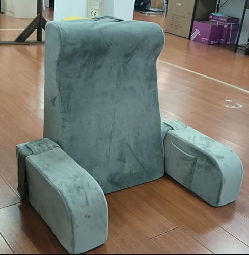 INFANZIA 読書用クッション 背もたれクッション ベッド用 低反発 レストクッション 腰楽 ベッド クッション 背もたれ テレビ枕, グレー