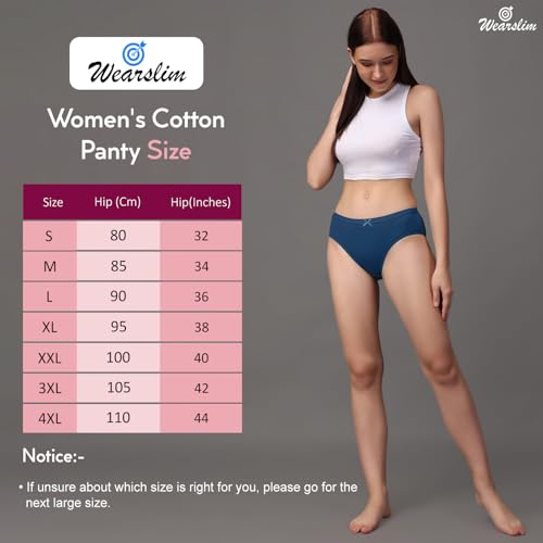 Image of Wearslim Premium Women Soft and Comfortable Women's Cotton Bikini No Show Panty | Ladies Invisible Breathable Briefs Soft Stretch Hipster Underwear
