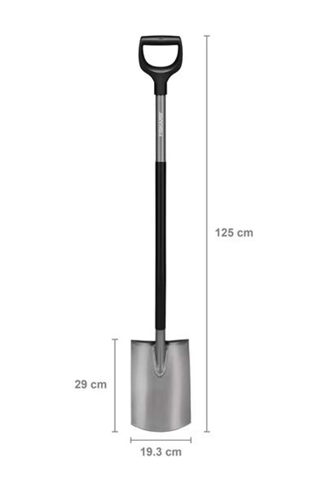 Pala de metal Ergonomic™ con borde recto