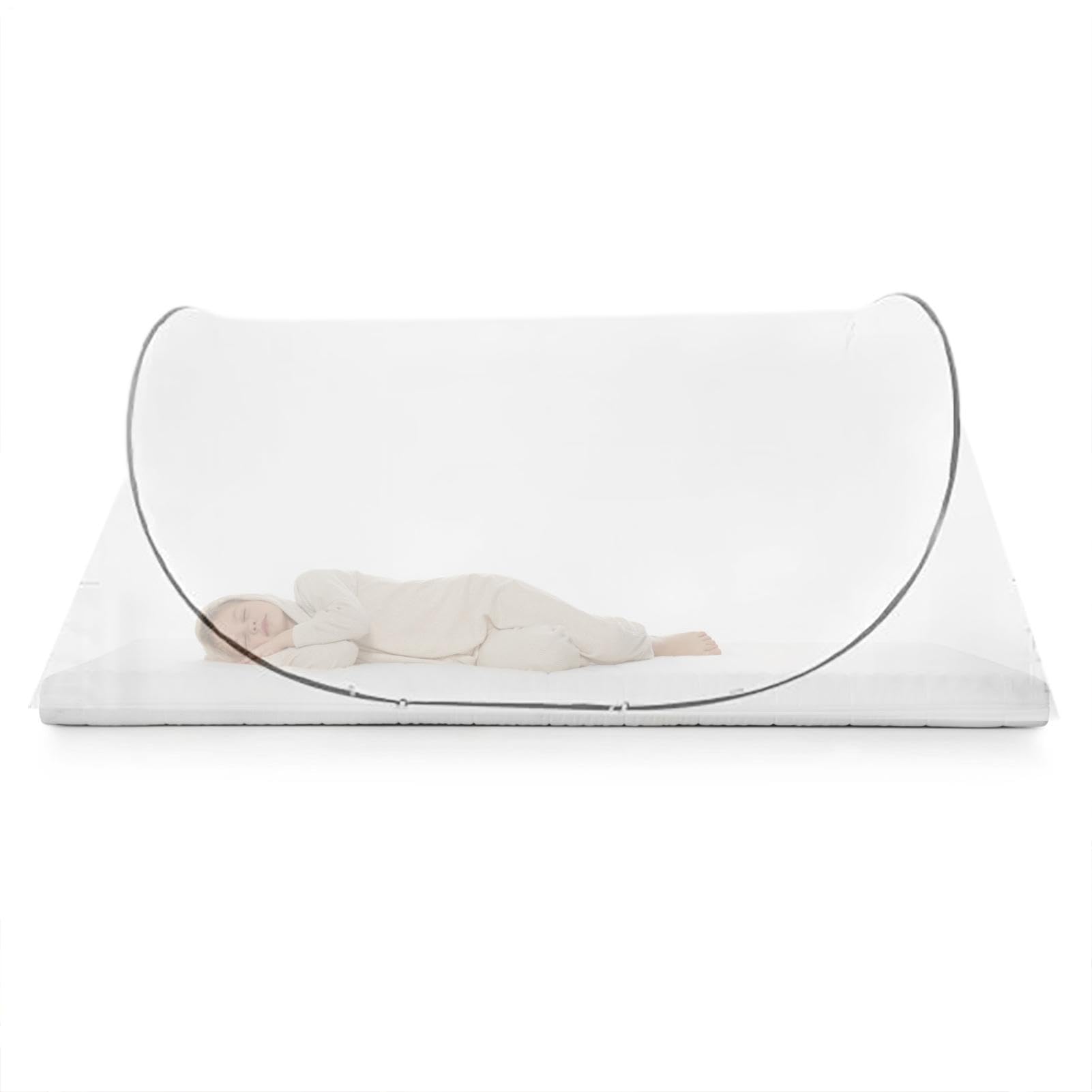 Foldable Mosqúiťo Net - Mesh, Bed Net, Single Bed Portable Travel Canopy Nets With Storage Bag | Lightweight Anti Mosqúiťo Sleeping Nets For Home & Travel Use