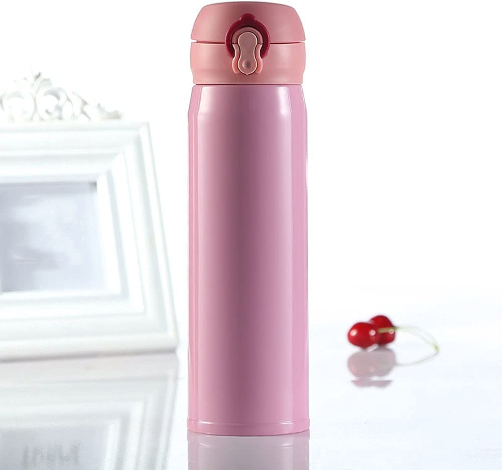 Generic Flasks Warmer, doppelwandiger Edelstahl-Kaffee-Thermosbecher Tassen Thermoflasche 500 ml Thermocup Fashion Tumbler Isolierflasche 500 ml (Color : B) (Color : B)
