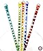 studioTica ColorBurst on Clear (Rainbow Collection) - 6.5 inch handmade glass cocktail stirrer - Set of 5 sticks - Perfect for hiball and tumbler. Includes gift box