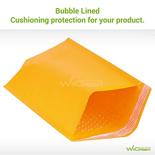 WiiGreen-5-10x165-Inches-Kraft-Paper-Bubble-Mailers-Padded-Envelopes-Bags-with-Peel-and-Seal-for-Gift-PPE-Products-Packing-and-Shipping-Keep-Safe-and-Protected-Wholesale-Price-Pack-of-20