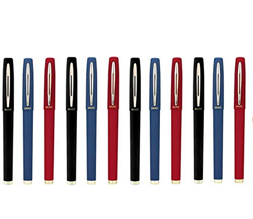 Image of BaoKe 0.7mm Smooth Flow Gel ink Pen 4Pcs Black+4 pcs Blue+4pcs Red Combo Pack of 12 pcs