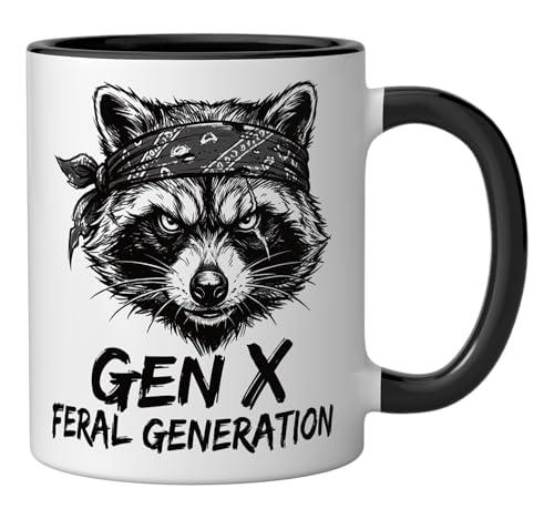 Taza de Cerámica 11 Onzas Negro y Blanco miniatura 2