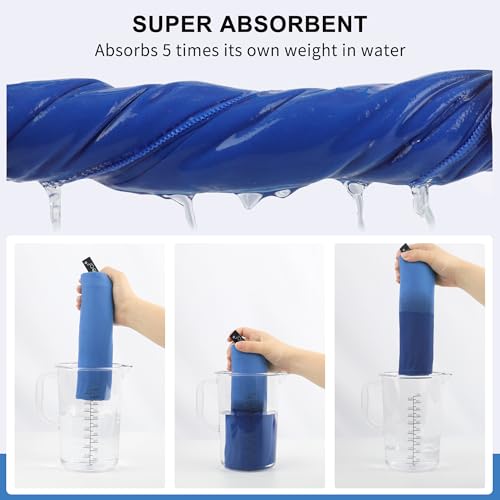 Image of Rainleaf Microfiber Towel Perfect Travel & Gym & Camping Towel. Quick Dry - Super Absorbent - Ultra Compact - Lightweight. Suitable for Trip, Beach, Shower, Backpacking, Pool