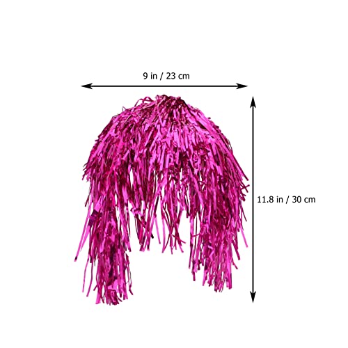 BESPORTBLE 6pcs Foil Tinsel Wig for Girl Creative Hair Wig for Festival Glitter Christmas, Assorted Color, 30x23cm - Image 2