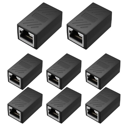 8 adaptadores RJ45 hembra a hembra para Ethernet miniatura 1