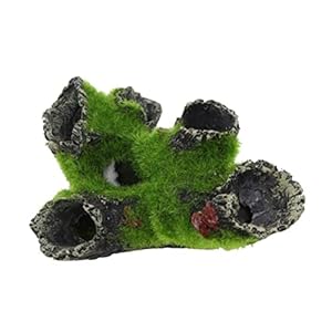 Aquarium Tree Stump Decor Resin Fish Tank Hideout Caves Landscape Trunk with Holes Aquarium D�cor