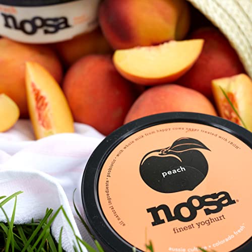 Noosa Yoghurt, Peach, 8Oz, Probiotic, Whole Milk Yogurt, Real Peaches, No Artificial Ingredients, Gluten Free #TOP4